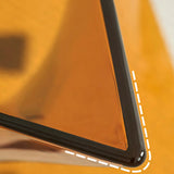 Modern Brown Acrylic Geometric Triangle Side Table Image - 13