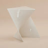 Modern Brown Acrylic Geometric Triangle Side Table Image - 6