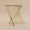 Modern Brown Acrylic Geometric Triangle Side Table Image - 8