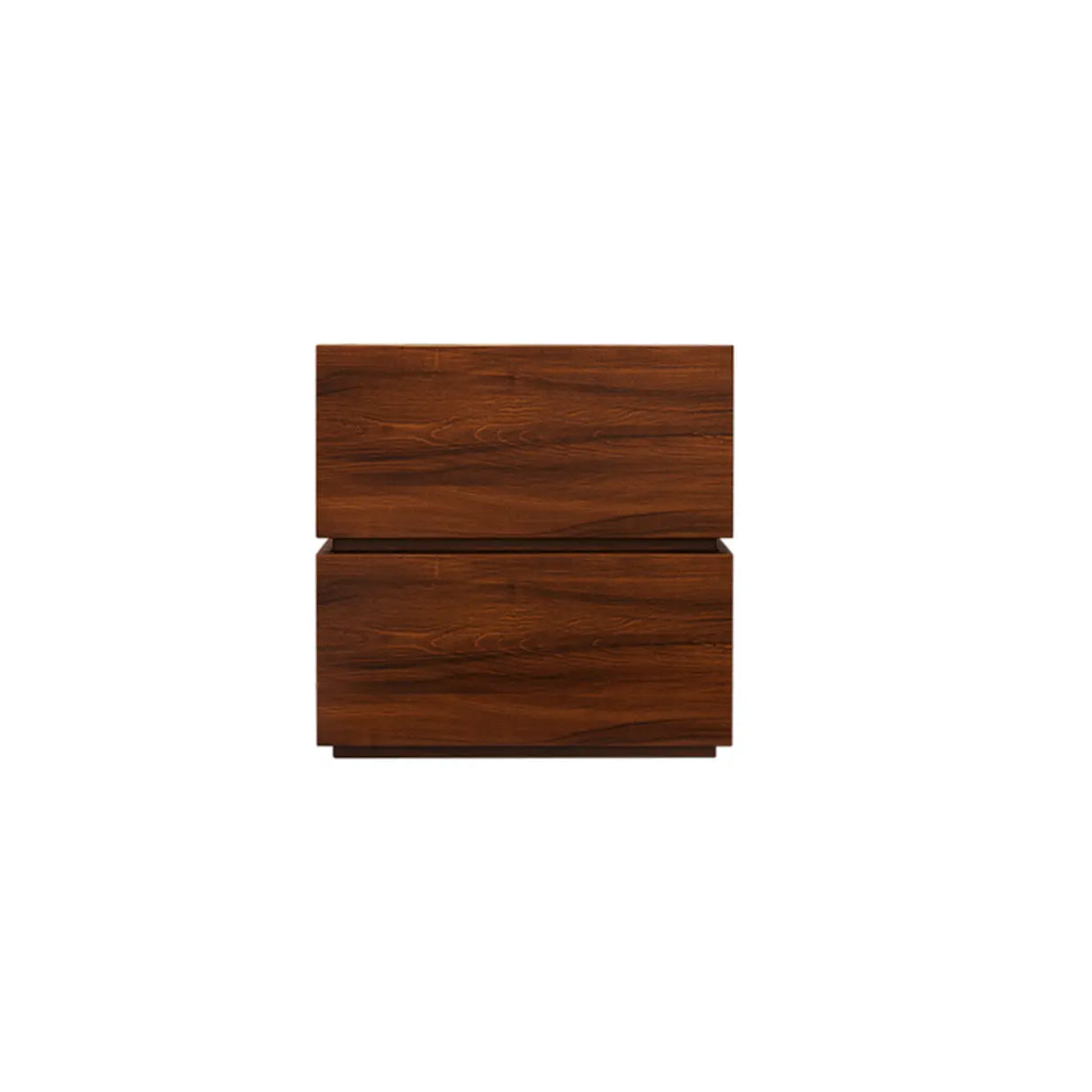 Modern Brown and Black Wood Nightstand with Drawer Storage Image - 11