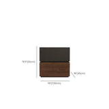 Modern Brown and Black Wood Nightstand with Drawer Storage Image - 20