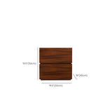 Modern Brown and Black Wood Nightstand with Drawer Storage Image - 21