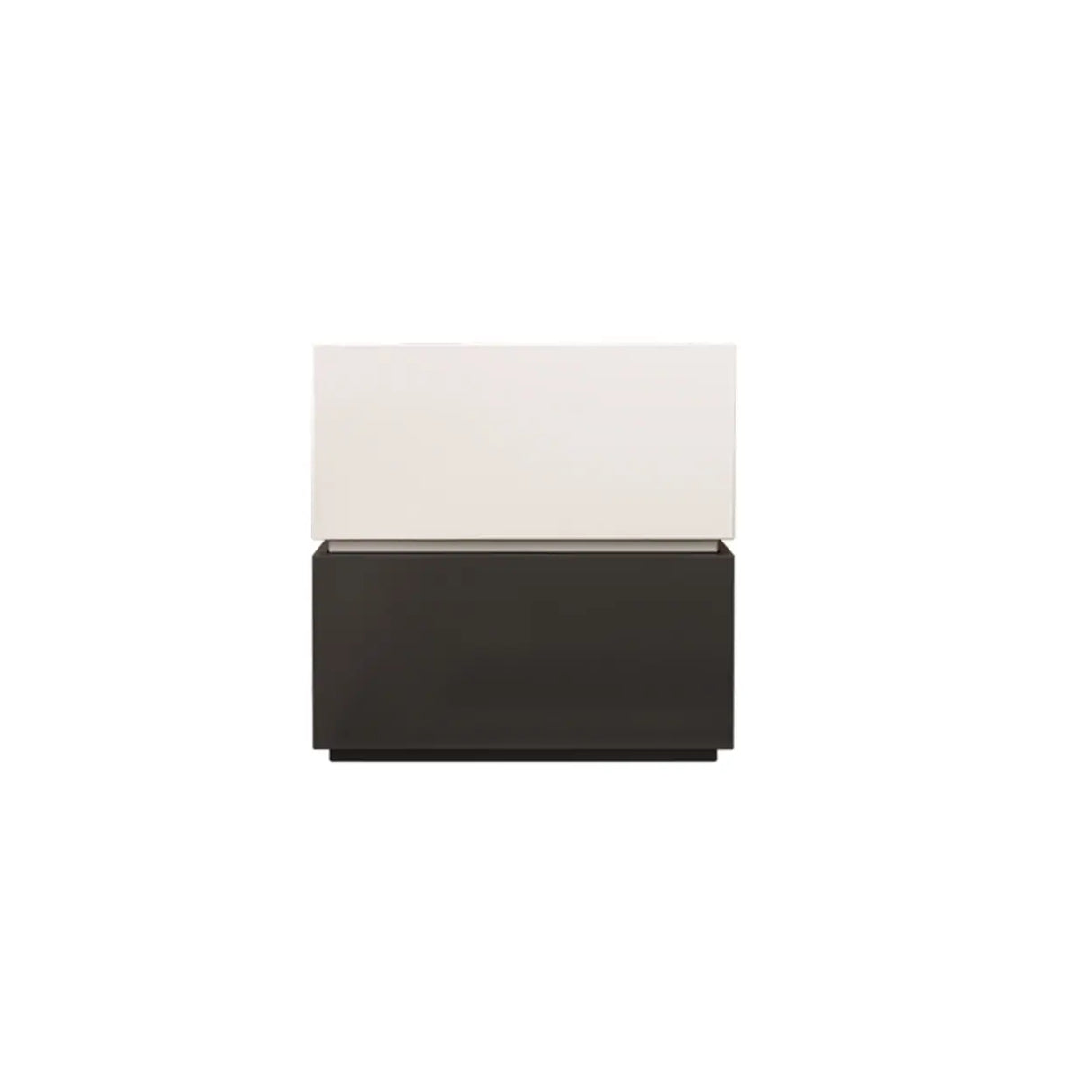 Modern Brown and Black Wood Nightstand with Drawer Storage Image - 7