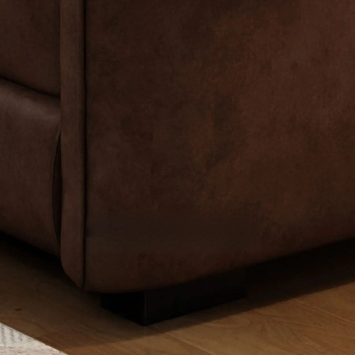 Modern Brown Cow Leather Pillow Top Arm Down Fill Sofa Image - 16