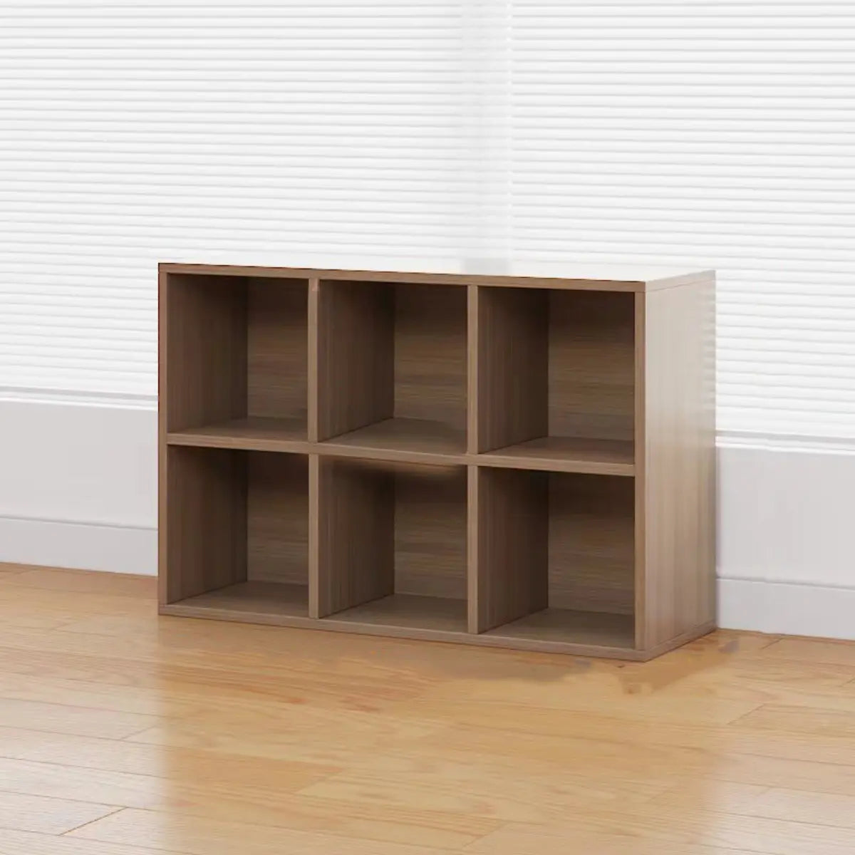 Modern Brown Cube Modular Wooden Storage Bookcases Image - 11