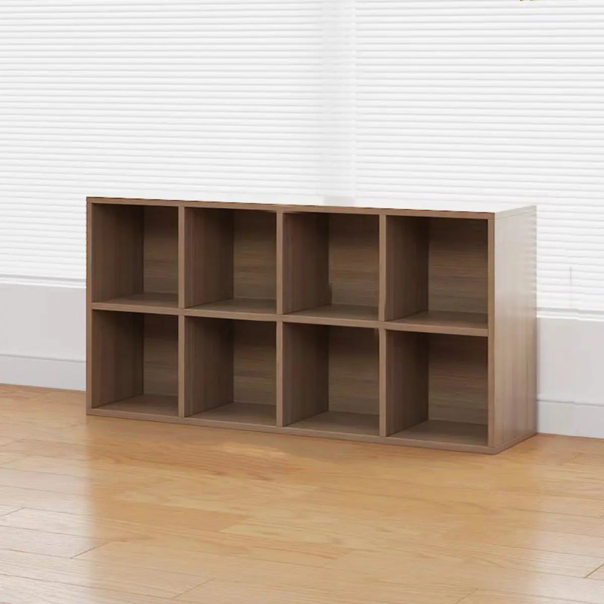 Modern Brown Cube Modular Wooden Storage Bookcases Image - 12