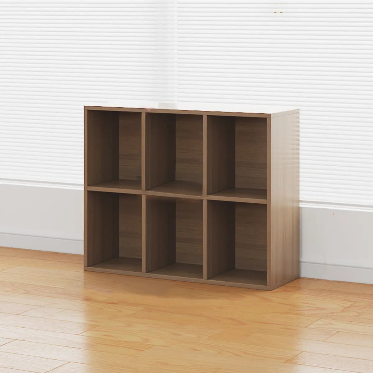 Modern Brown Cube Modular Wooden Storage Bookcases Image - 14