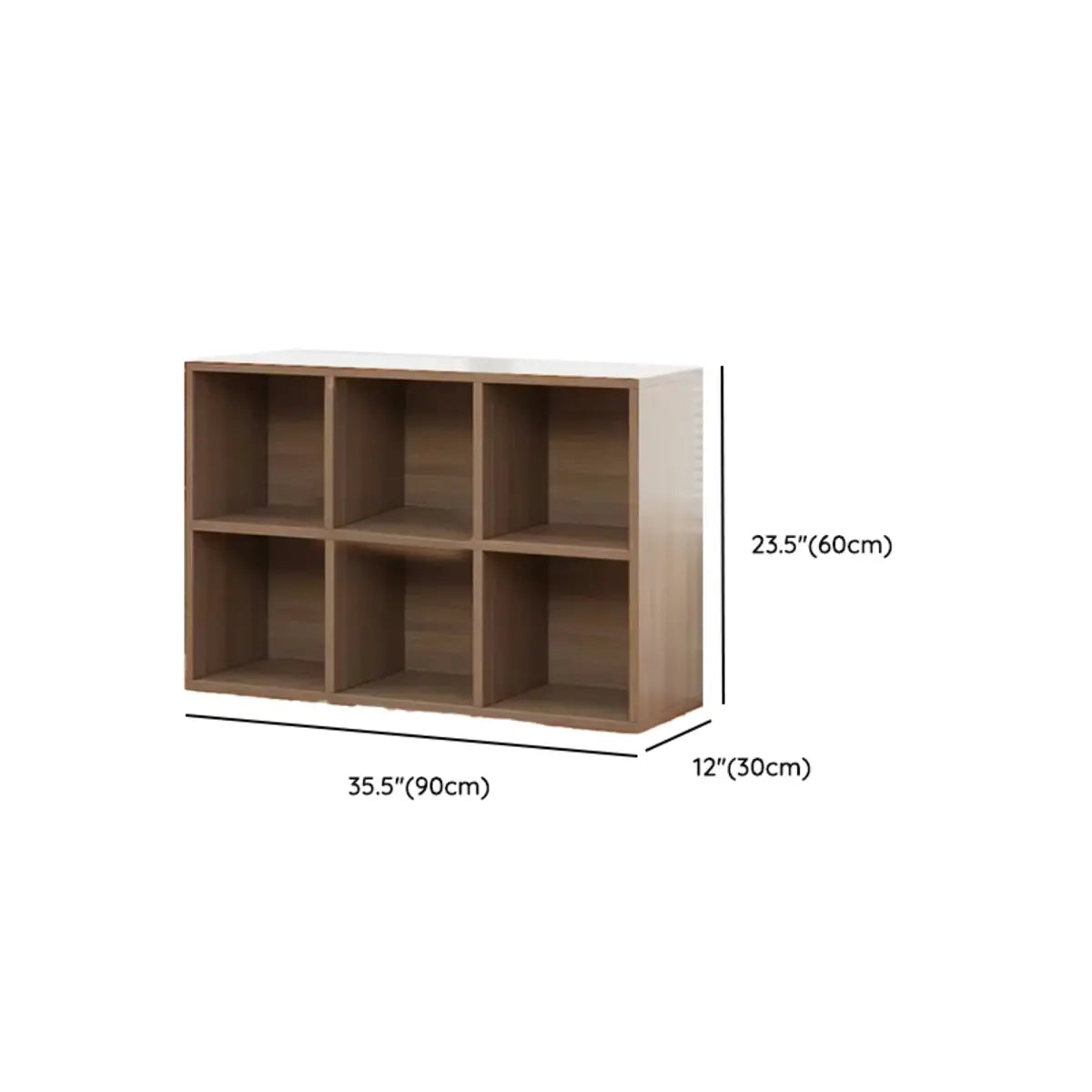 Modern Brown Cube Modular Wooden Storage Bookcases 