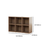 Modern Brown Cube Modular Wooden Storage Bookcases #size
