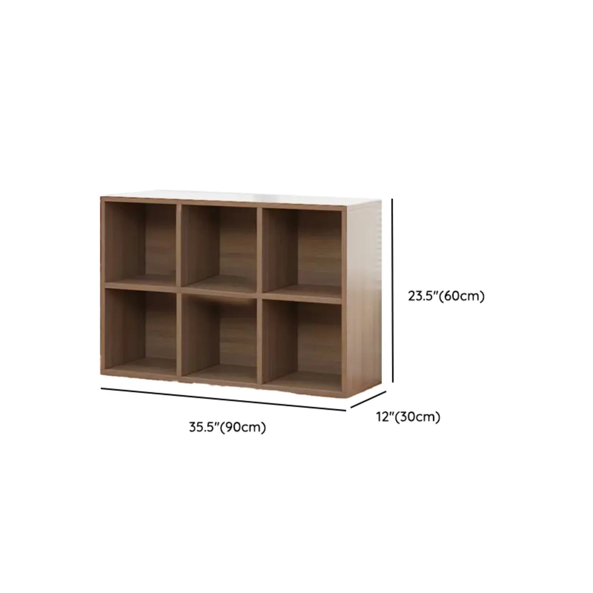 Modern Brown Cube Modular Wooden Storage Bookcases 
