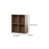 Modern Brown Cube Modular Wooden Storage Bookcases Image - 17