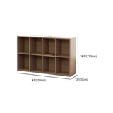 Modern Brown Cube Modular Wooden Storage Bookcases Image - 18