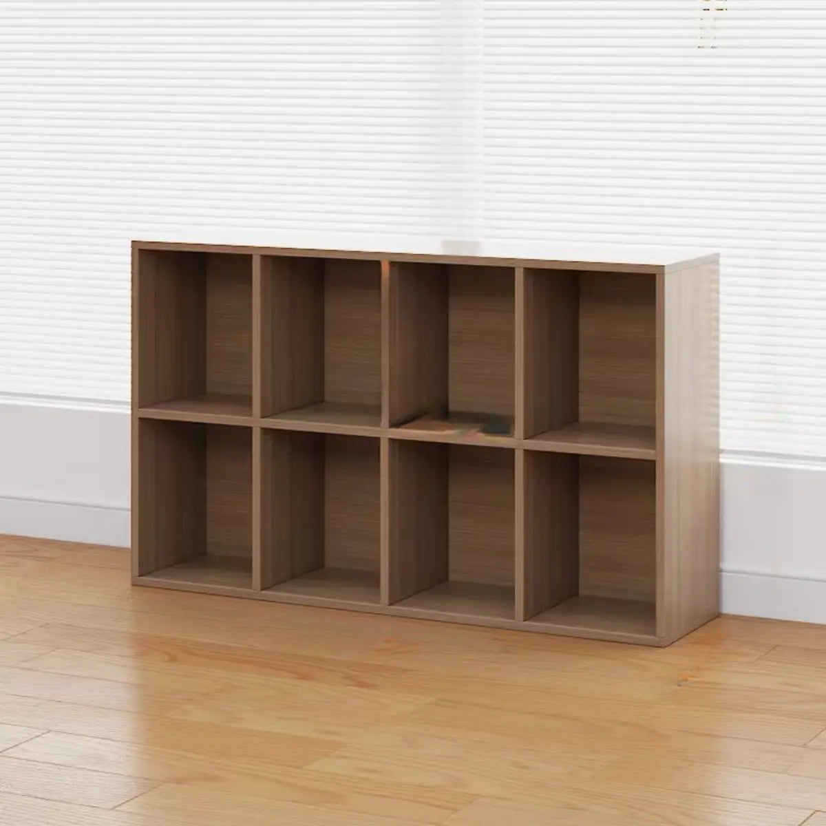 Modern Brown Cube Modular Wooden Storage Bookcases Image - 4