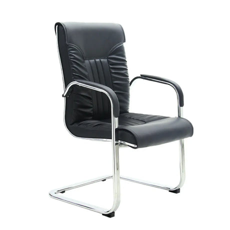 Modern Brown Ergonomic Leather Office Chair with Arms Image - 2
