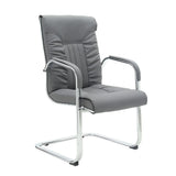 Modern Brown Ergonomic Leather Office Chair with Arms Image - 3