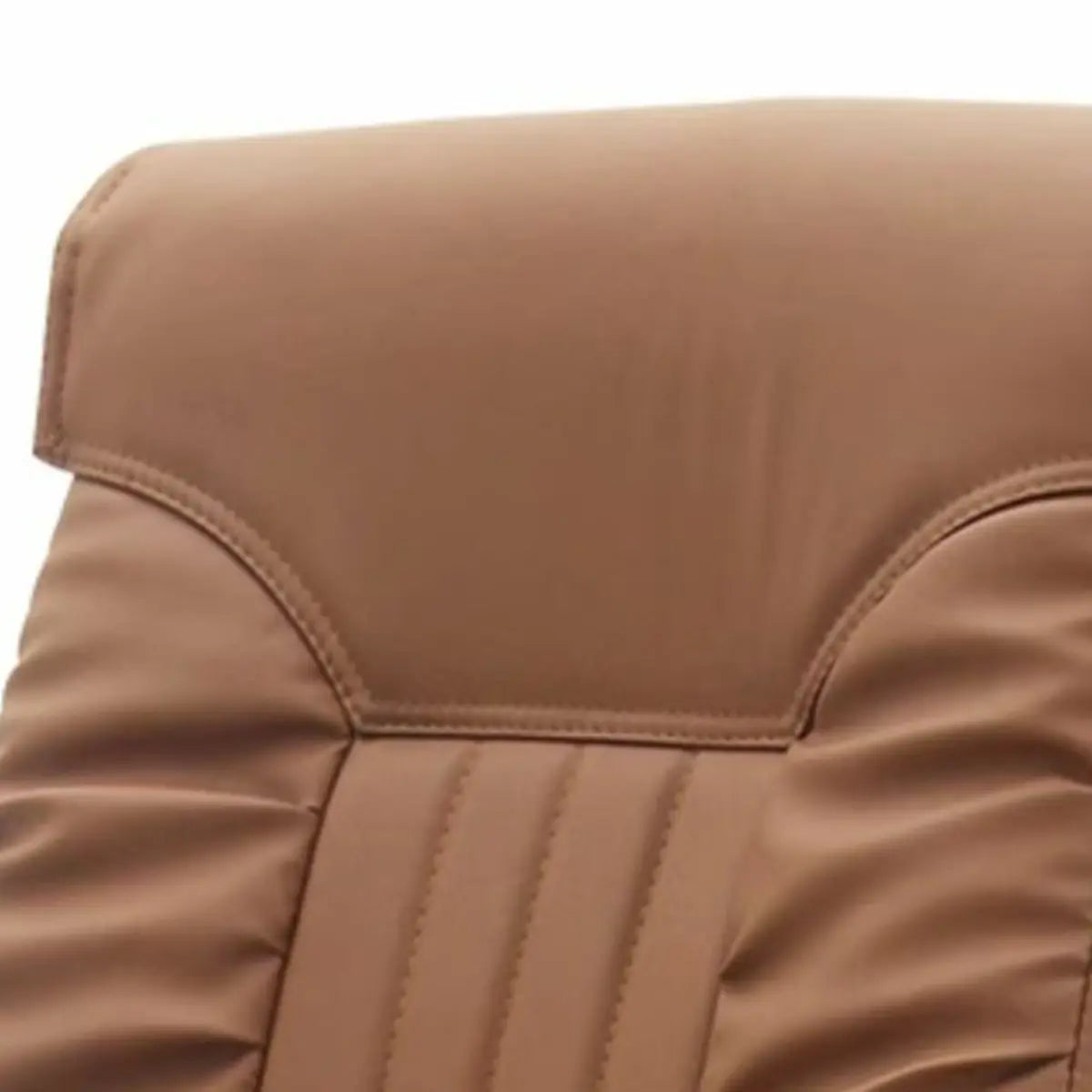 Modern Brown Ergonomic Leather Office Chair with Arms Image - 8