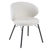 Modern Brown Leathaire Upholstered Curved Back Dining Chair Image - 24