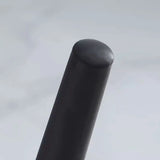 Modern Brown Leather Bucket Bar Stool with Metal Legs Image - 13