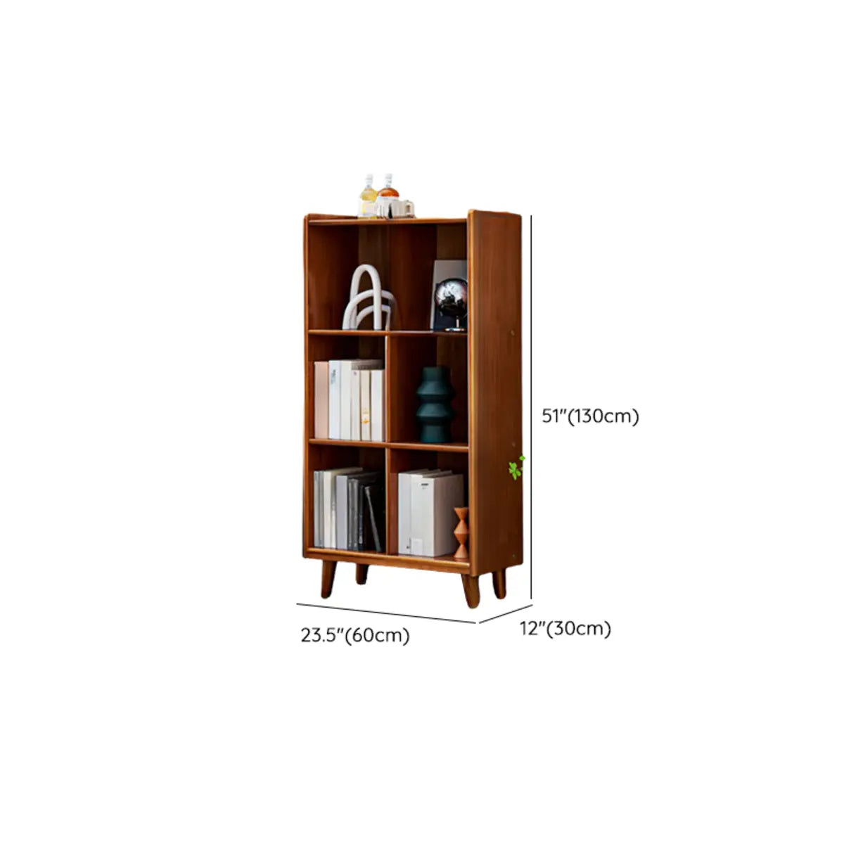 Modern Brown Lumber Rectangular Cocoa Wide Bookcase Image - 13