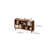 Modern Brown Lumber Rectangular Cocoa Wide Bookcase Image - 14
