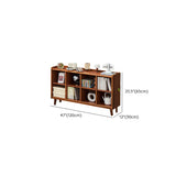 Modern Brown Lumber Rectangular Cocoa Wide Bookcase Image - 14
