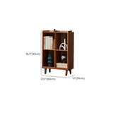 Modern Brown Lumber Rectangular Cocoa Wide Bookcase Image - 16