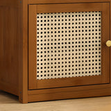 Modern Brown Open Back Wood Frame Standard Bookshelf Image - 13