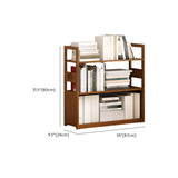 Modern Brown Open Back Wood Frame Standard Bookshelf Image - 48