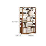 Modern Brown Open Back Wood Frame Standard Bookshelf Image - 53