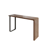 Modern Brown Rectangular  Bar Table with Metal Leg Image - 3