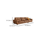 Modern Brown Tear Resistant Full Grain Cow Leather Sofa Image - 15