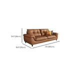 Modern Brown Tear Resistant Full Grain Cow Leather Sofa Image - 17