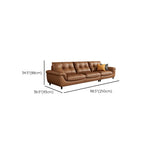 Modern Brown Tear Resistant Full Grain Cow Leather Sofa Image - 18
