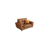 Modern Brown Tear Resistant Full Grain Cow Leather Sofa Image - 2