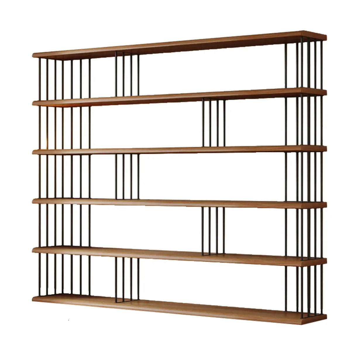 Modern Brown Wooden Shelf Brown Large Storage Bookshelf Image - 11