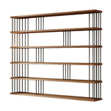 Modern Brown Wooden Shelf Brown Large Storage Bookshelf Image - 11
