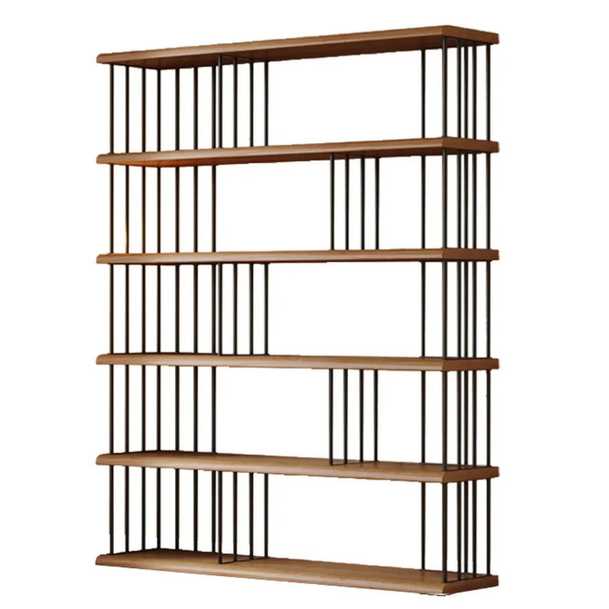 Modern Brown Wooden Shelf Brown Large Storage Bookshelf Image - 13