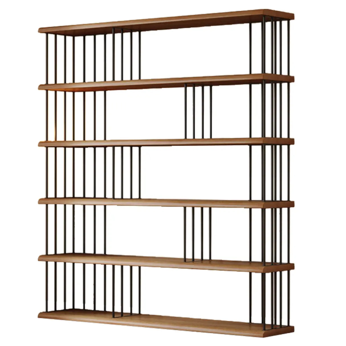 Modern Brown Wooden Shelf Brown Large Storage Bookshelf Image - 15