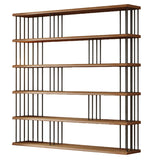 Modern Brown Wooden Shelf Brown Large Storage Bookshelf Image - 16