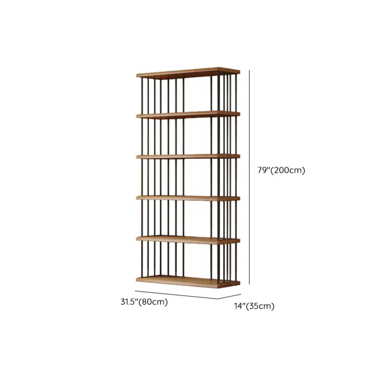 Modern Brown Wooden Shelf Brown Large Storage Bookshelf 