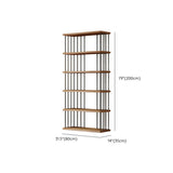 Modern Brown Wooden Shelf Brown Large Storage Bookshelf #size