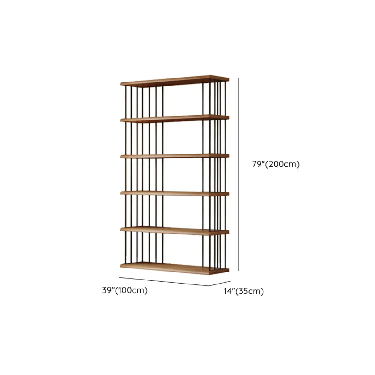 Modern Brown Wooden Shelf Brown Large Storage Bookshelf Image - 18
