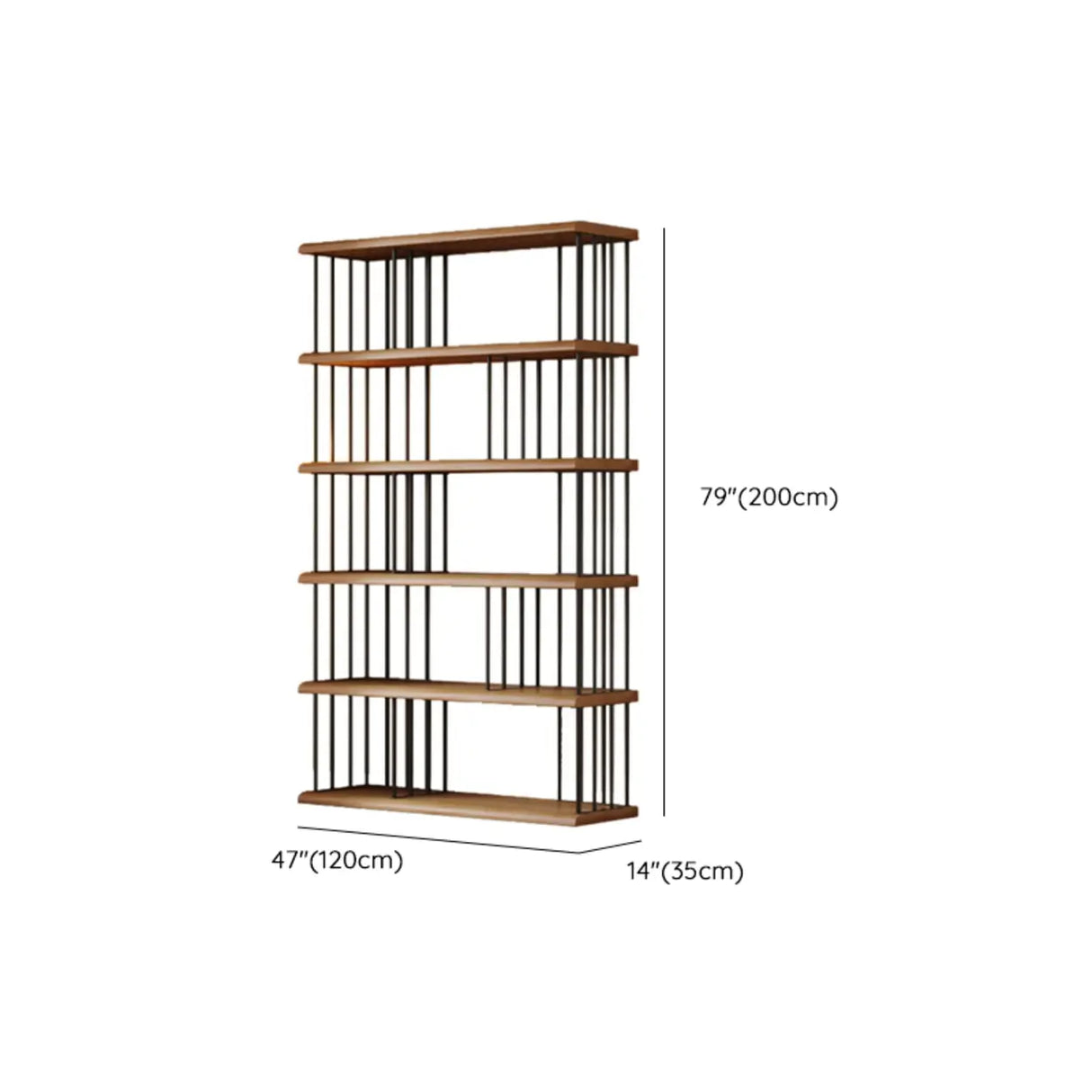 Modern Brown Wooden Shelf Brown Large Storage Bookshelf Image - 19