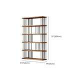 Modern Brown Wooden Shelf Brown Large Storage Bookshelf Image - 19