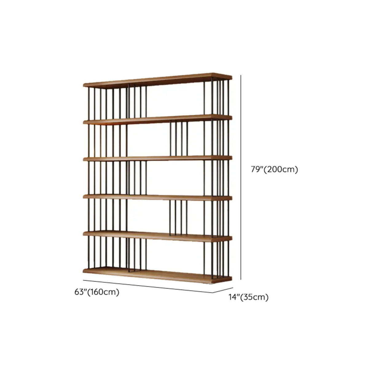 Modern Brown Wooden Shelf Brown Large Storage Bookshelf Image - 21