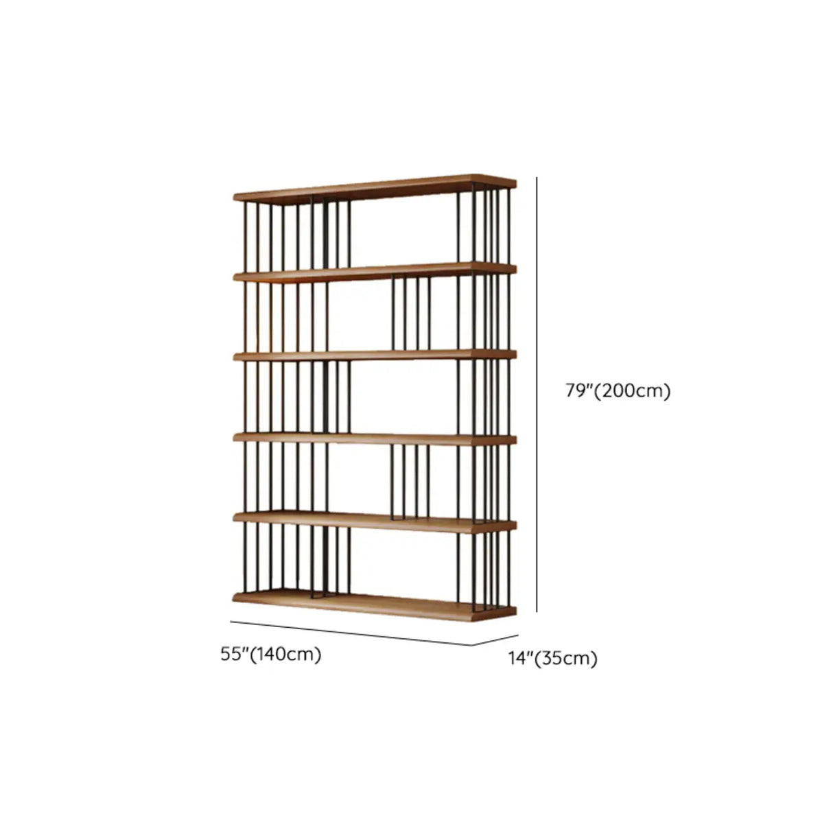 Modern Brown Wooden Shelf Brown Large Storage Bookshelf Image - 20