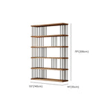 Modern Brown Wooden Shelf Brown Large Storage Bookshelf Image - 20