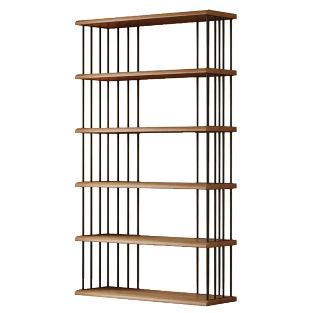 Modern Brown Wooden Shelf Brown Large Storage Bookshelf Image - 3