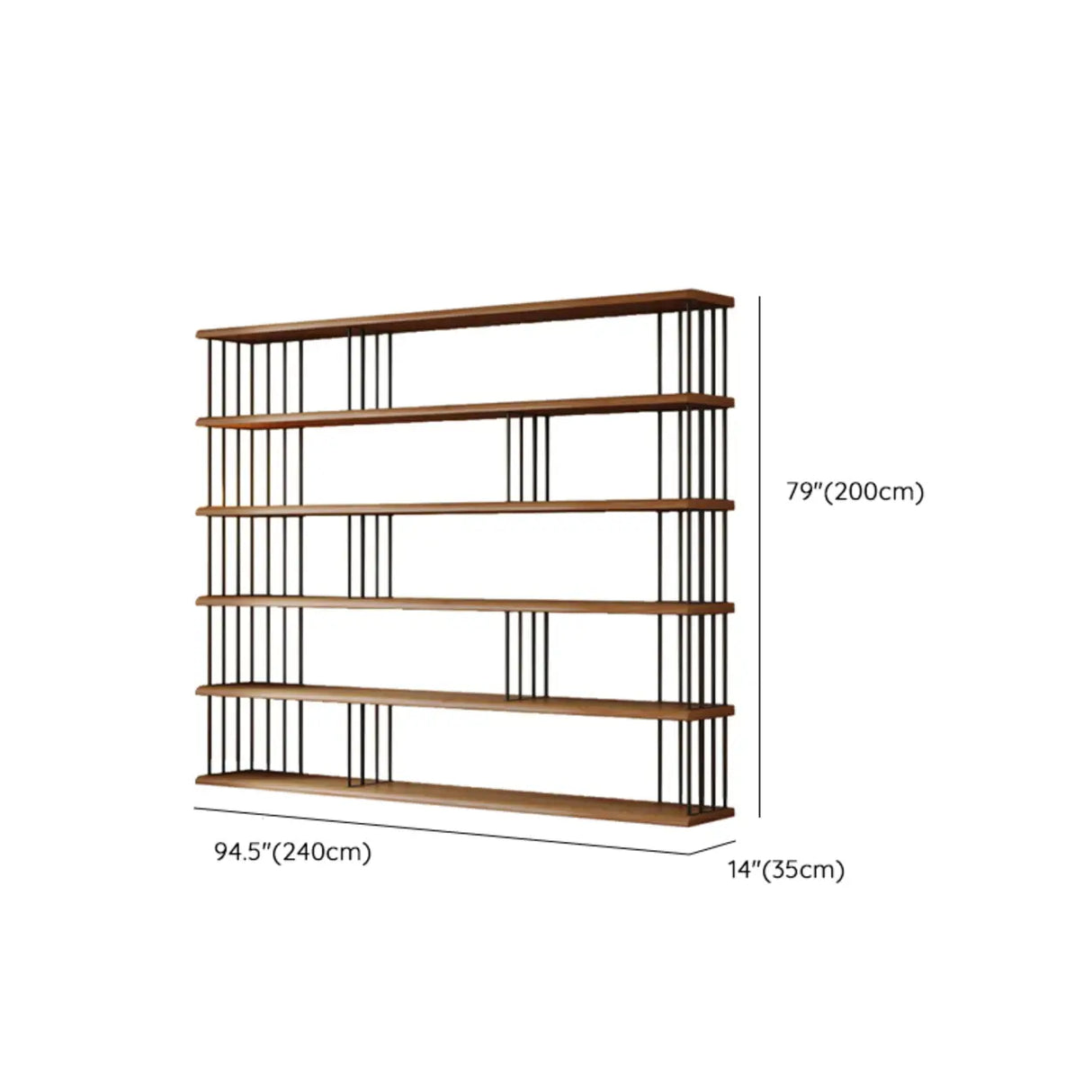 Modern Brown Wooden Shelf Brown Large Storage Bookshelf Image - 23