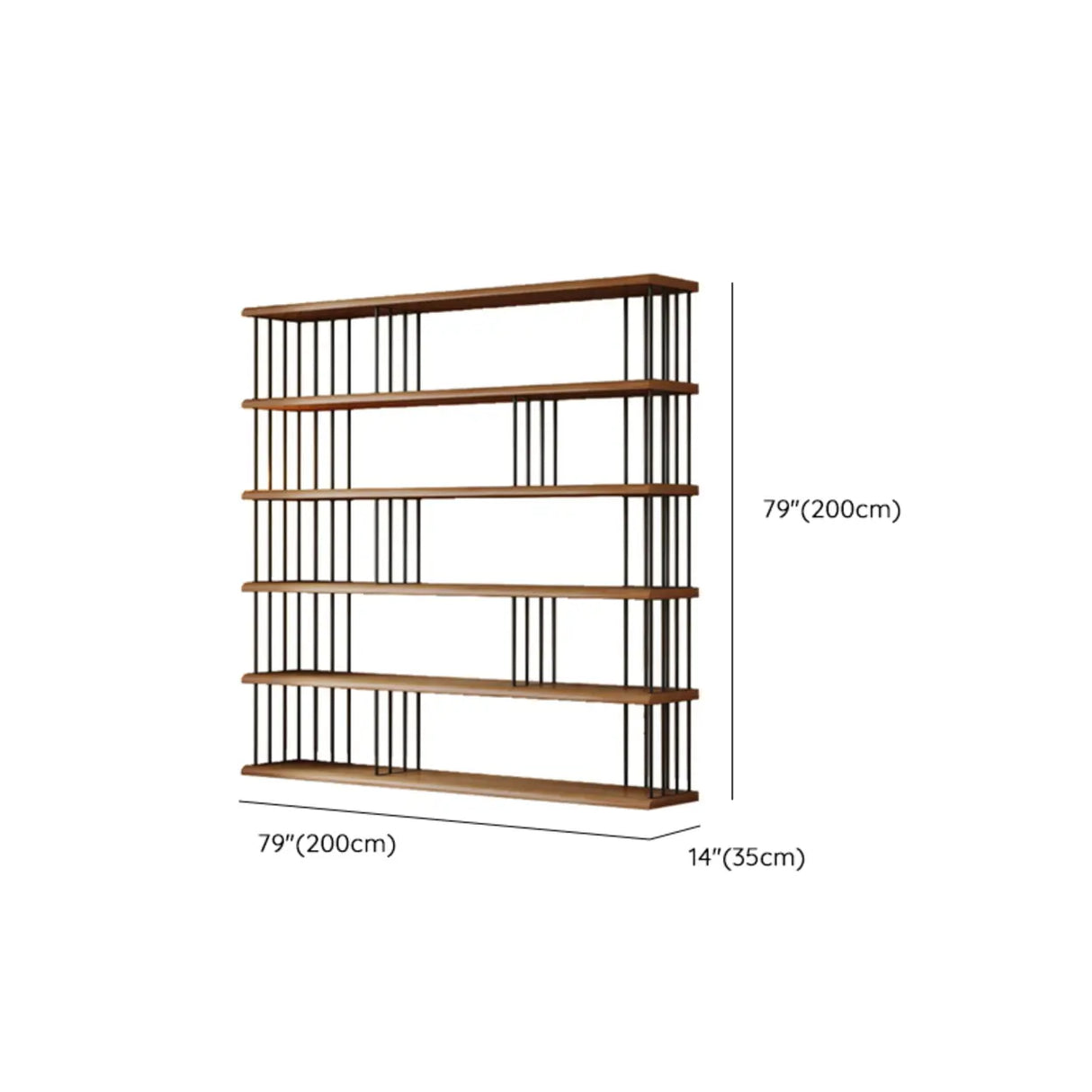 Modern Brown Wooden Shelf Brown Large Storage Bookshelf Image - 24